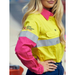 Bisley Women's Taped Hi Vis Cool Lightweight Long Sleeve Drill Shirt - Shopica Pty Ltd