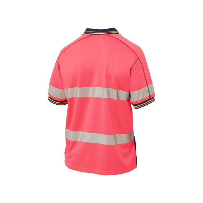 Bisley Taped Two Tone Hi Vis Polyester Mesh Short Sleeve 3M Reflective Tape Polo Shirt - Shopica Pty Ltd