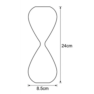 30-Minute Black And White Hourglass Diagram