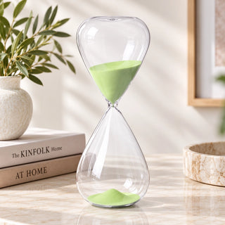 30-Minute Lime Glass Hourglass decor