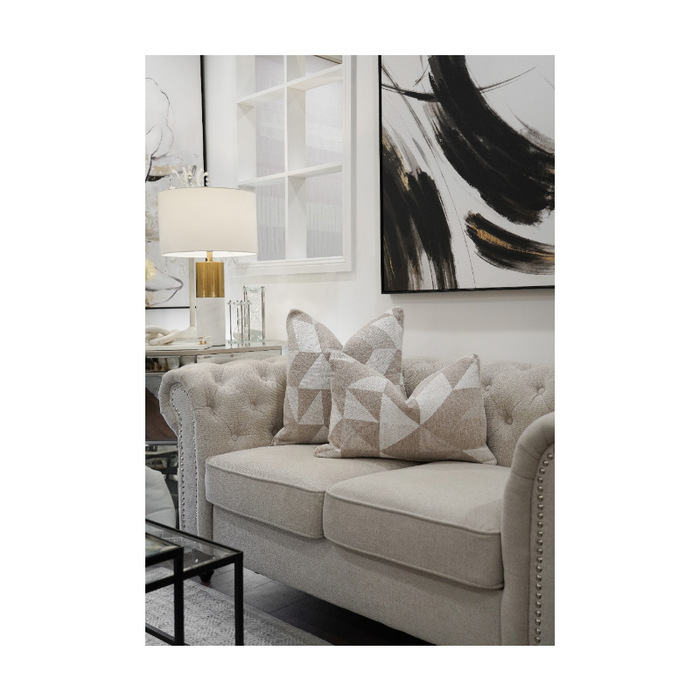 Elegant Geometry: Geometric Shaped Natural Colours Cushion - Shopica Pty Ltd