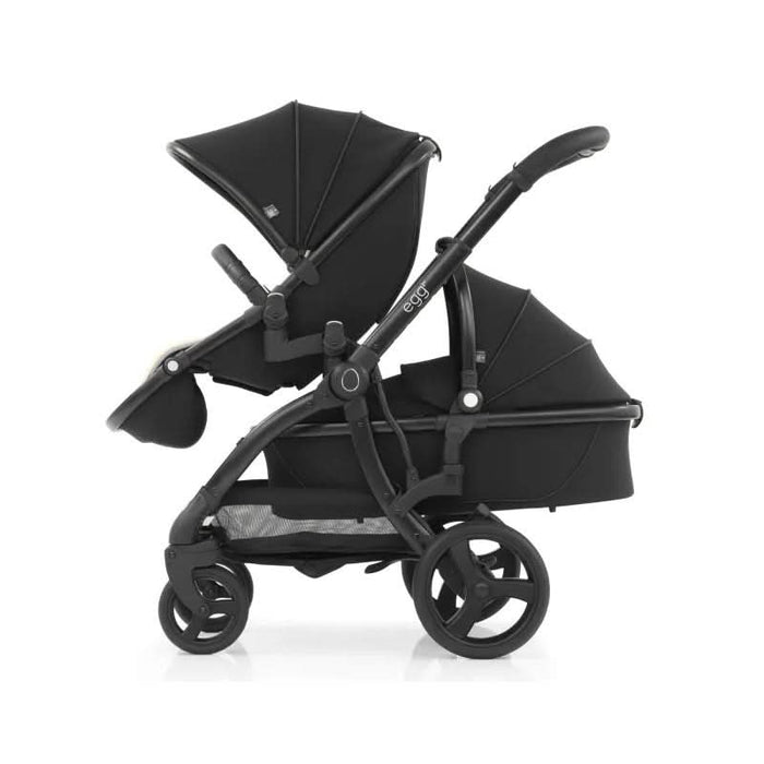 Just Black Egg2 Tandem Seat: Where sleek design meets family adventures