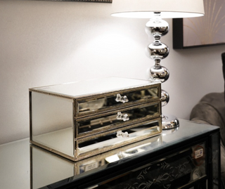 Sleek and sophisticated jewellery box with a protective interior