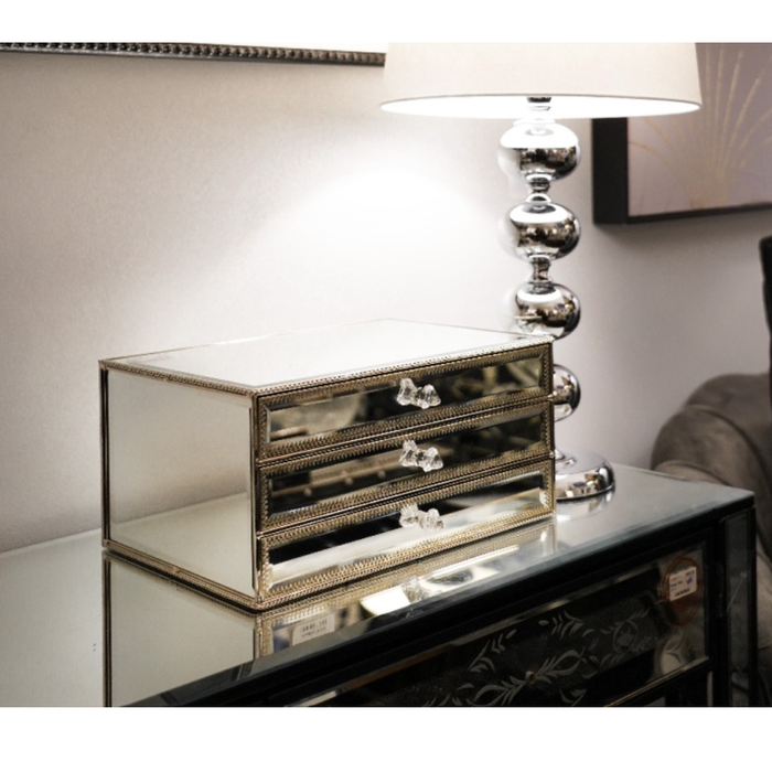 Sleek and sophisticated jewellery box with a protective interior