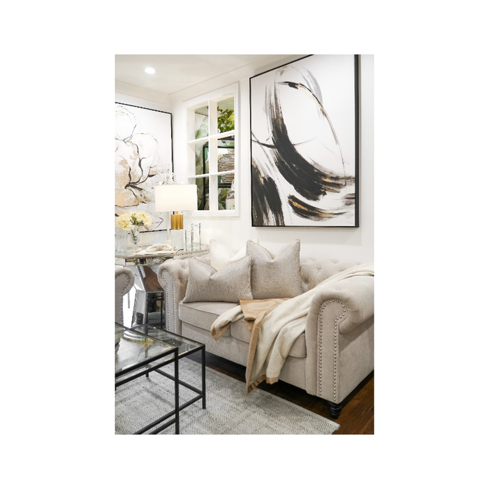 Gold And silver Cotton Modern Elegant Cushion - Shopica Pty Ltd