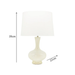 Customizable Resin Lamp Cream Base Vase Shape White Shade - Shopica Pty Ltd