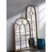 Arched Accent Wood Trim & Panelled Window Style Mirror - Shopica Pty Ltd