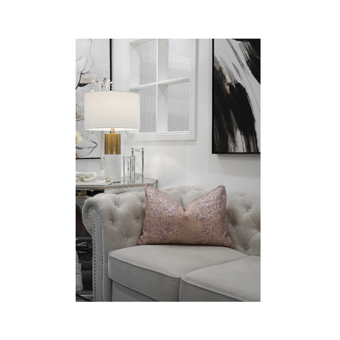 Blush Harmony: Soft Pink and Lilac Accent Cushion - Shopica Pty Ltd