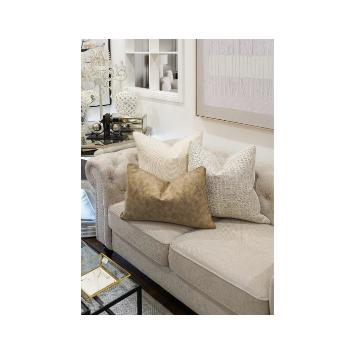 Sleek Sheen Elegance: Fancy Brown Smooth Slight Sheen Cushion - Shopica Pty Ltd