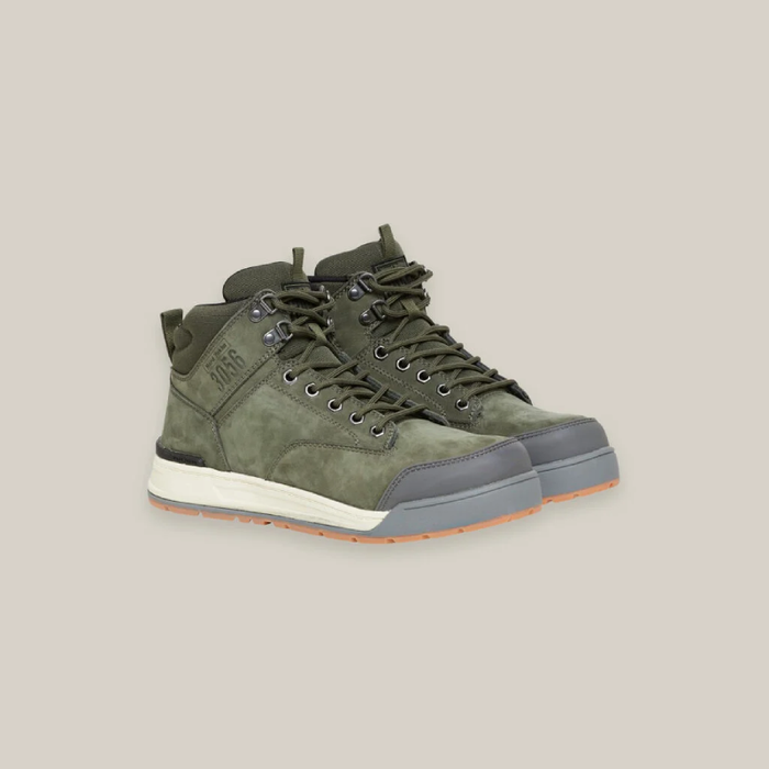 Hard Yakka Steel Cap 3056 Safety Toe Lace & Side Zip Work Boots - Olive