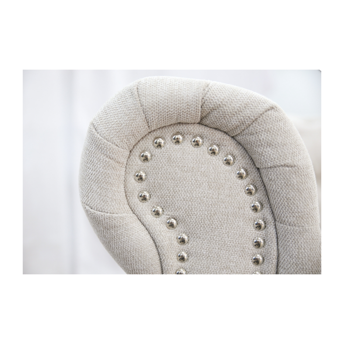 Zoomed view revealing the exquisite craftsmanship in stitching on the Beige Manchester 3 Seater Sofa Lounge