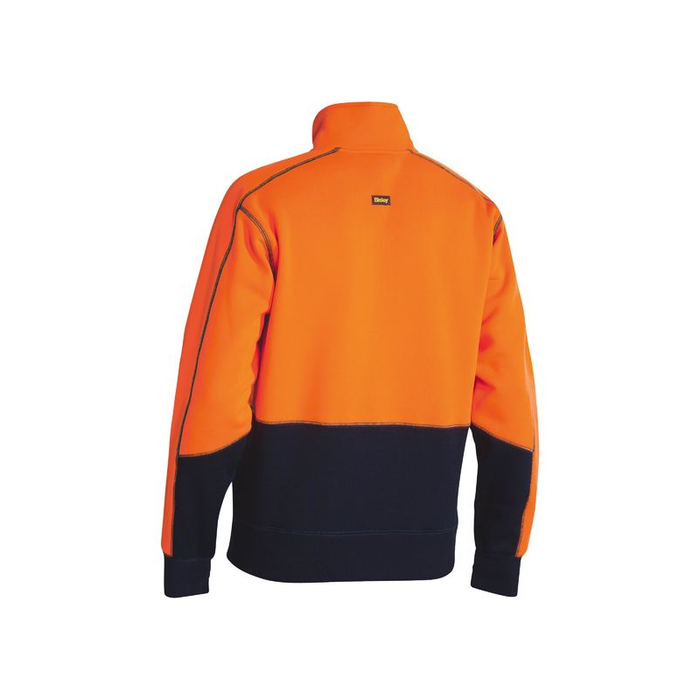 Bisley Hi Vis Fleece Pullover Half Zip Tradie Jumper - Shopica Pty Ltd