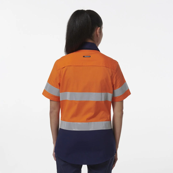 King Gee Women's Workcool Vented Reflective Short Sleeve Shirt - Shopica Pty Ltd