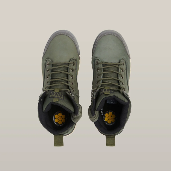 Hard Yakka Steel Cap 3056 Safety Toe Lace & Side Zip Work Boots - Olive