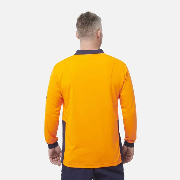 King Gee Hyperfreeze Spliced Long Sleeve Polo - Shopica Pty Ltd