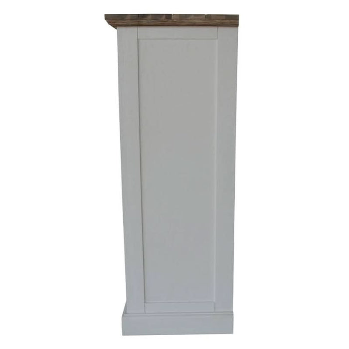  5-Drawer Artisanal Multi-Tones Acacia Tallboy Side