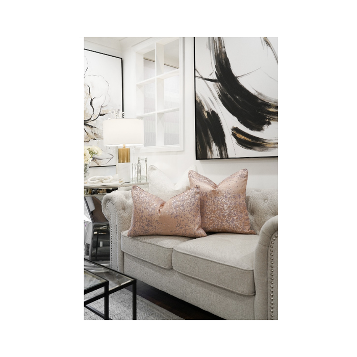 Blush Harmony: Soft Pink and Lilac Accent Cushion - Shopica Pty Ltd
