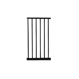 Love N Care Black Safety Gate Extended Across a Wide Hallway