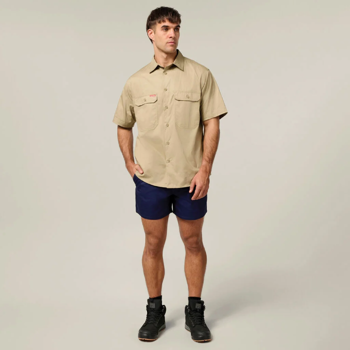 Hard Yakka Drill Short With Belt Loops Tradie Work Pants