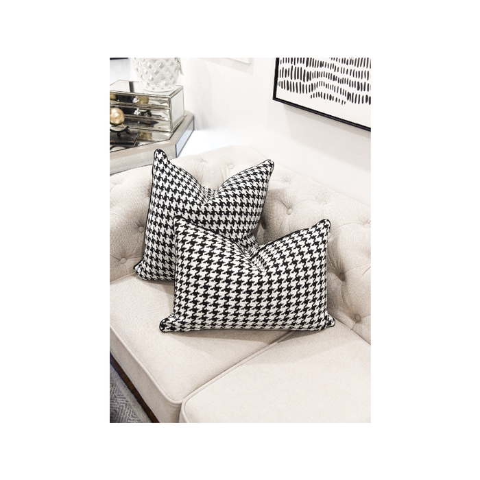 Unveil Sophistication: Houndstooth Print Woven Modern Cushion - Shopica Pty Ltd