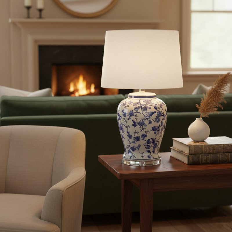 The Brooklynn Porcelain Table Lamp: Illuminate Your Story