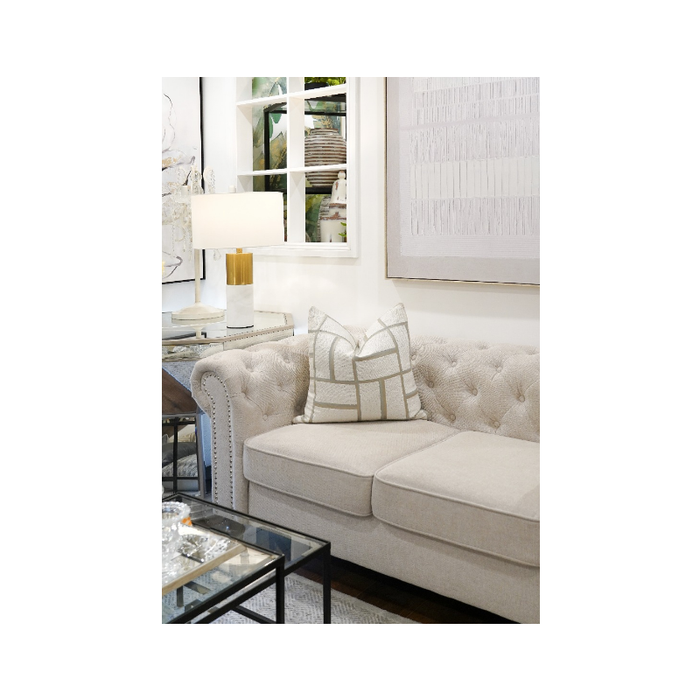 Harvo White And Grey Cushion