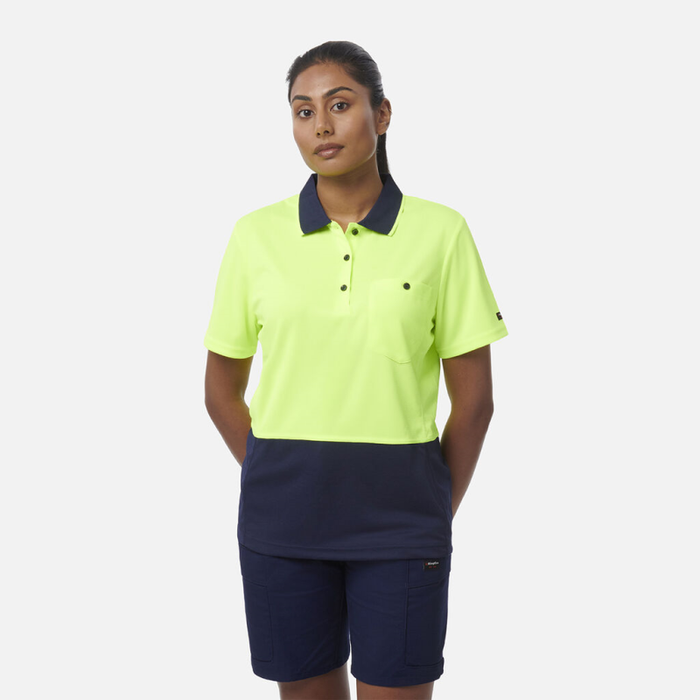 King Gee Women's Workcool Hyperfreeze Spliced Polo Short Sleeve - Shopica Pty Ltd