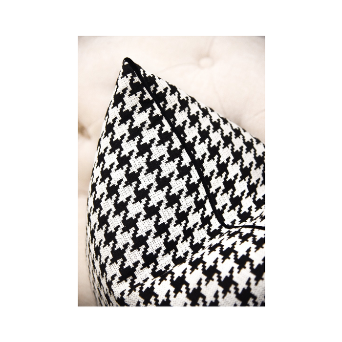 Unveil Sophistication: Houndstooth Print Woven Modern Cushion - Shopica Pty Ltd