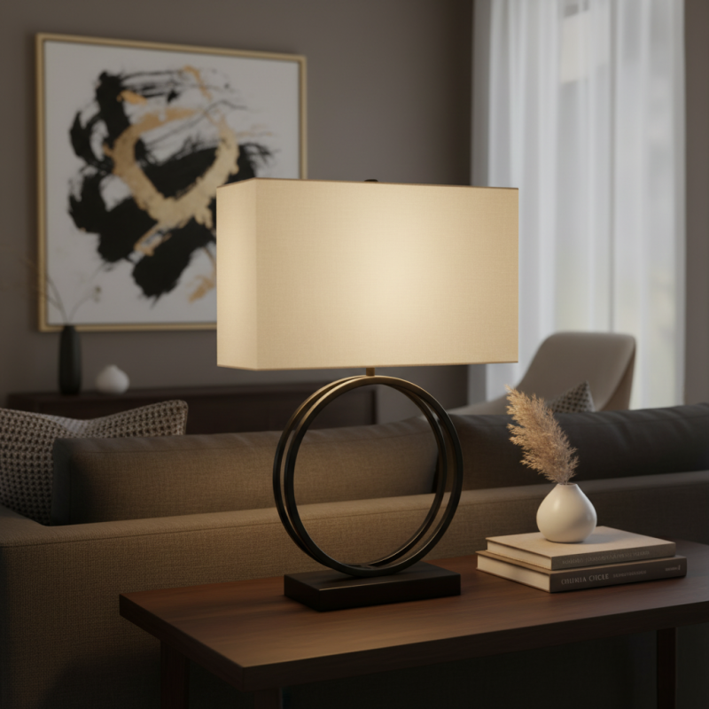 The Olimpia Circle Table Lamp: Embrace Modern Elegance