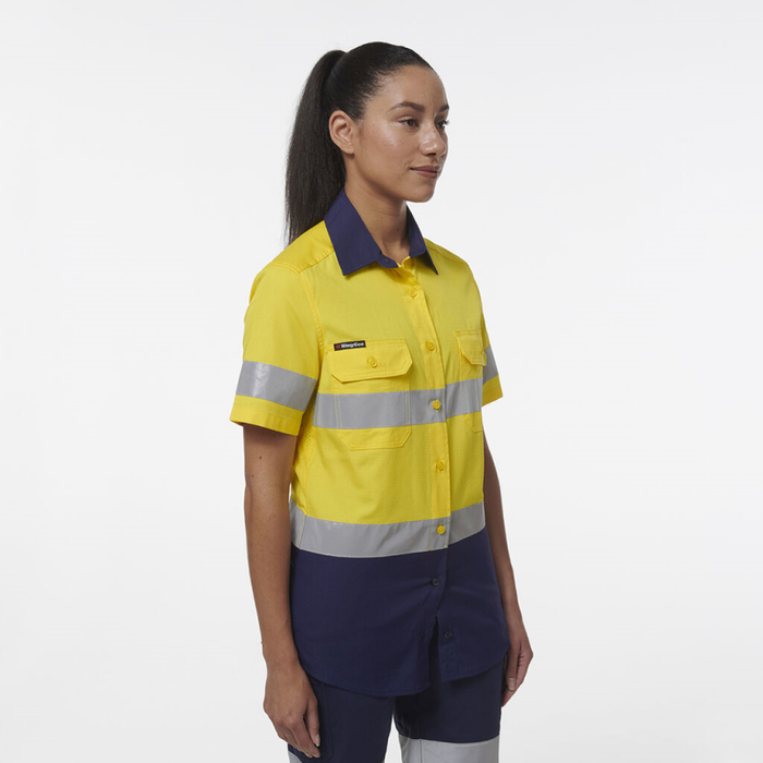 King Gee Women's Workcool Vented Reflective Short Sleeve Shirt - Shopica Pty Ltd