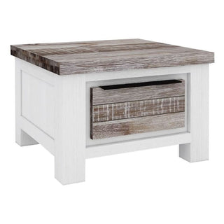 Acacia Lamp Table by Homestead Table With Drawer Close Up Look