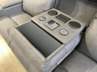 Academy Elite 3 Seater Electric Recliner Lounge Grey MKII Center Console