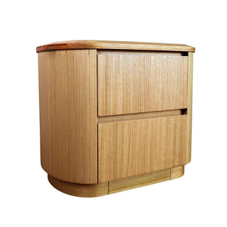 Adsila 2-Drawer Bedside Table Side Profile