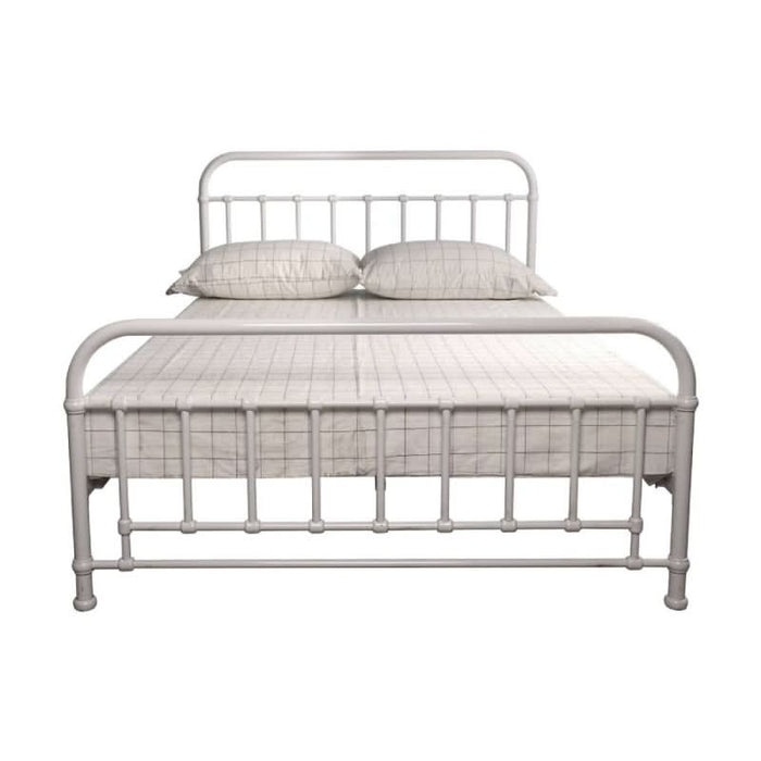 Akira Double Metal Bed in Timeless White