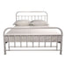 Akira Queen Metal Bed in Pristine White
