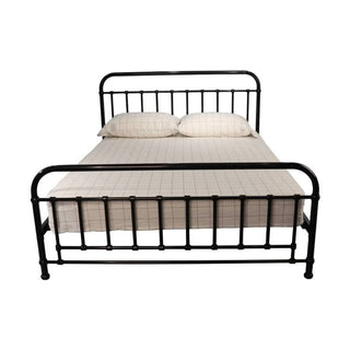 Akira Queen Metal Bed in Timeless Black