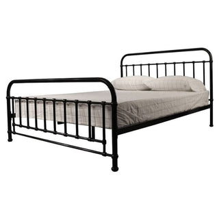 Akira Queen Metal Bed in Timeless Black Side profile