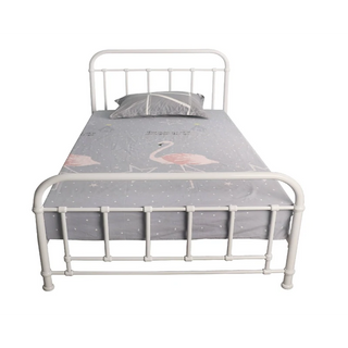 Akira White Single Metal Bed