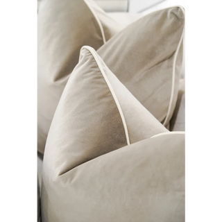 Alabaster Velvet Cushions Close-up