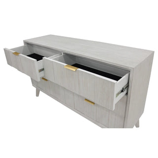 Alena 6 Drawer Dresser First 2 Drawers Open