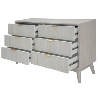 Alena 6 Drawer Dresser Open Drawers