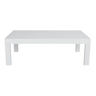 Alfresco Elegance White Artemis Outdoor Coffee Table Close Up Look