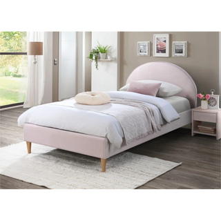 Alix Velvet Pink King Single Bed