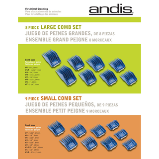 Andis 8-Piece Large Comb Set Details