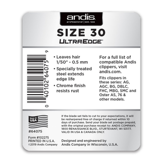 Andis Blade UltraEdge Size 30 details