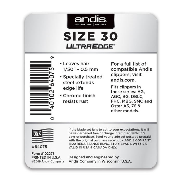 Andis Blade UltraEdge Size 30 details