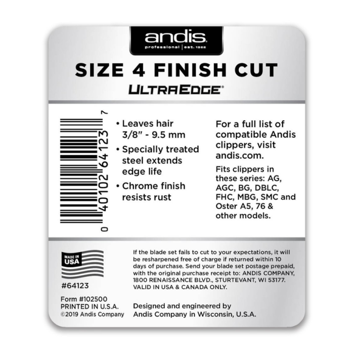 Andis Blade UltraEdge Size 4FC Details 