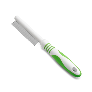 Andis Flea Comb White Lime Green Side Profile