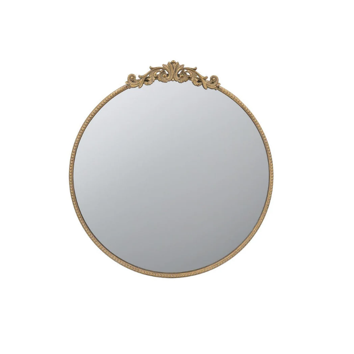 Arabella Victorian Golden Round Mirror