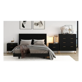 Arlington Black 4-Drawer Tallboy Room Set